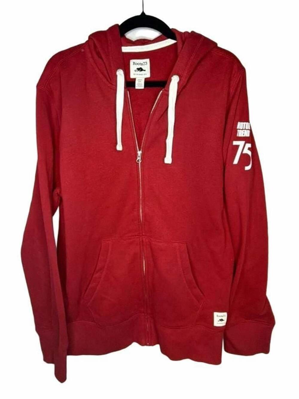 Roots73 Motor Trend Full Zip Hoodie Size Mens M Red